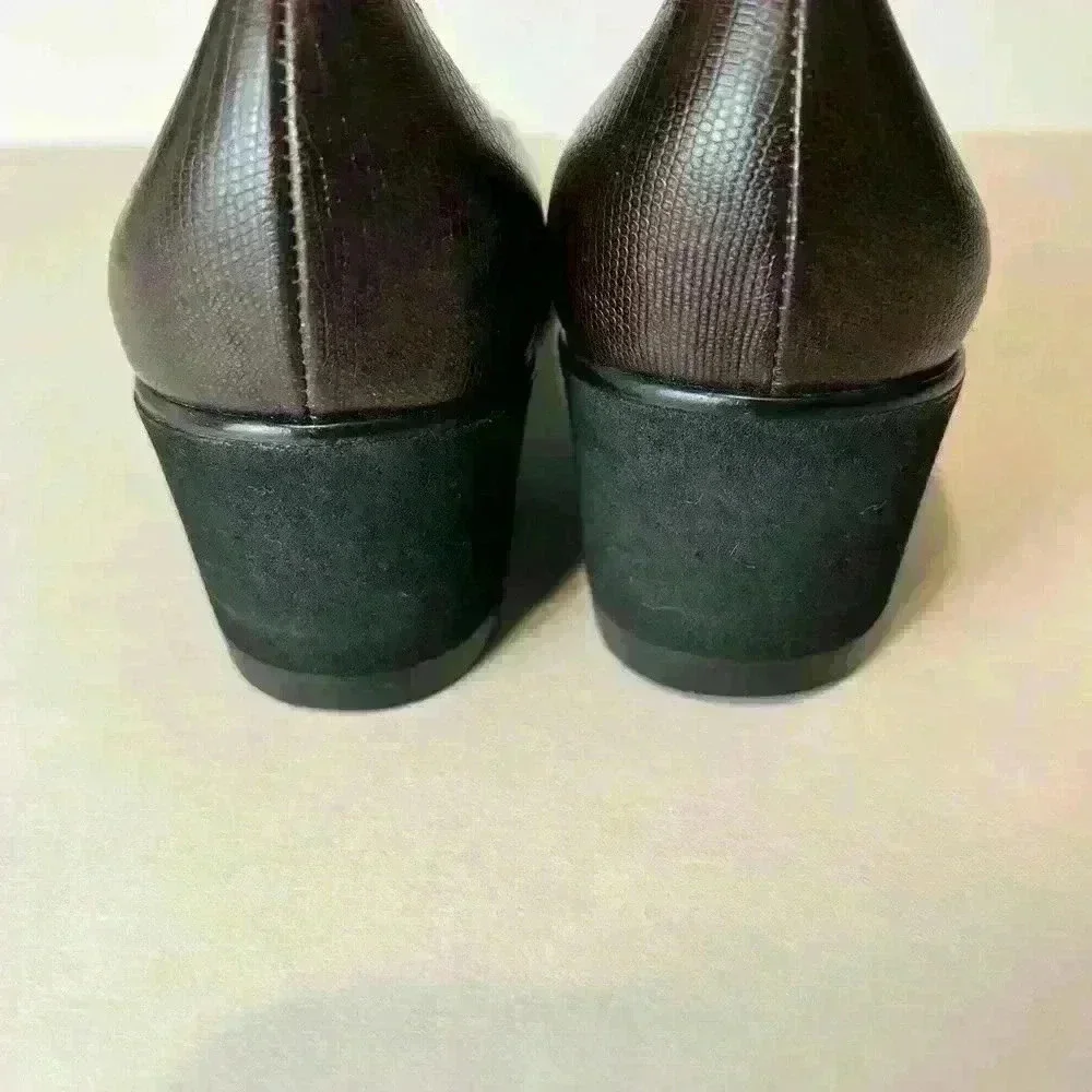 Salvatore Ferragamo Wedge Leather Shoe.